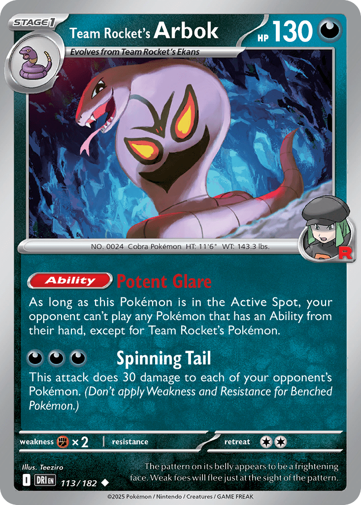 Team Rocket's Arbok - 113