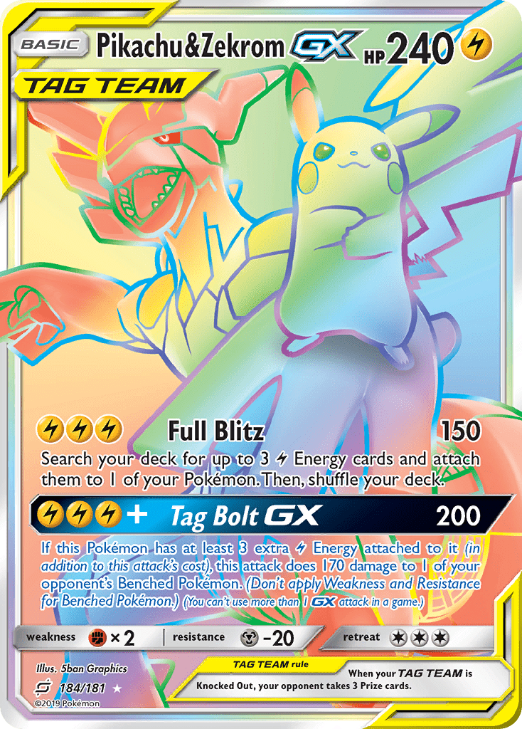 Pikachu & Zekrom-GX - 184