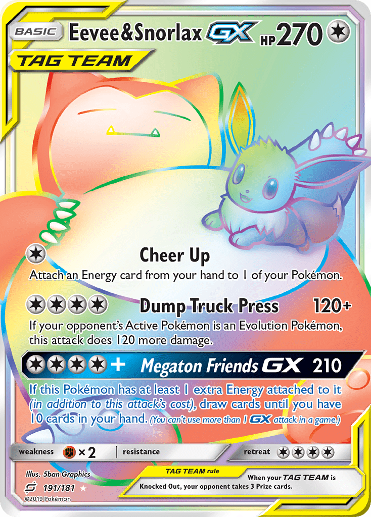 Eevee & Snorlax-GX - 191
