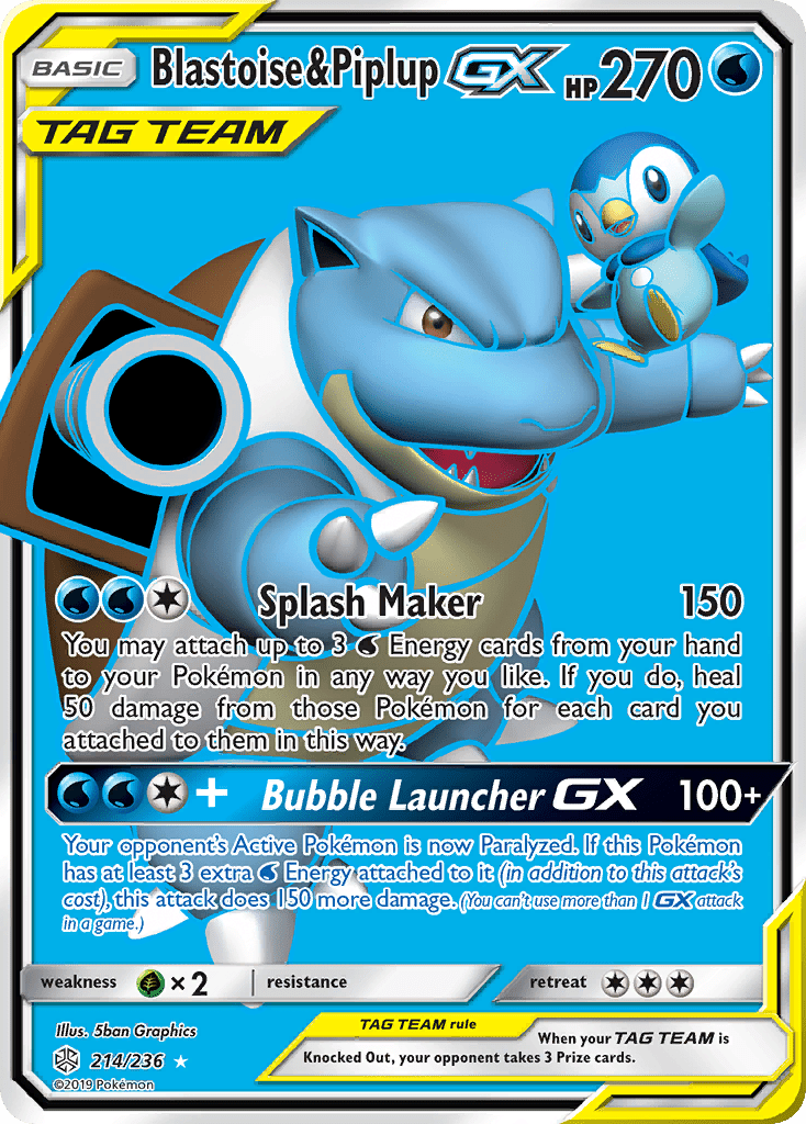 Blastoise & Piplup-GX - 214