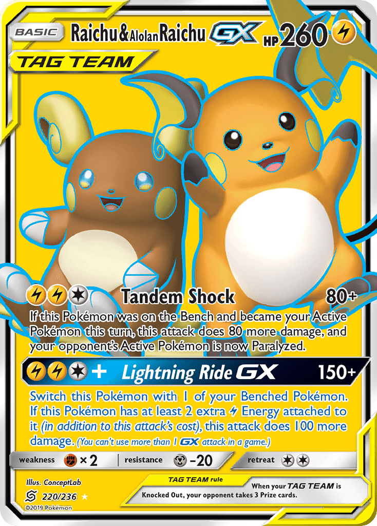 Raichu & Alolan Raichu-GX - 220