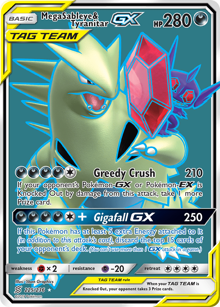 Mega Sableye & Tyranitar-GX - 225