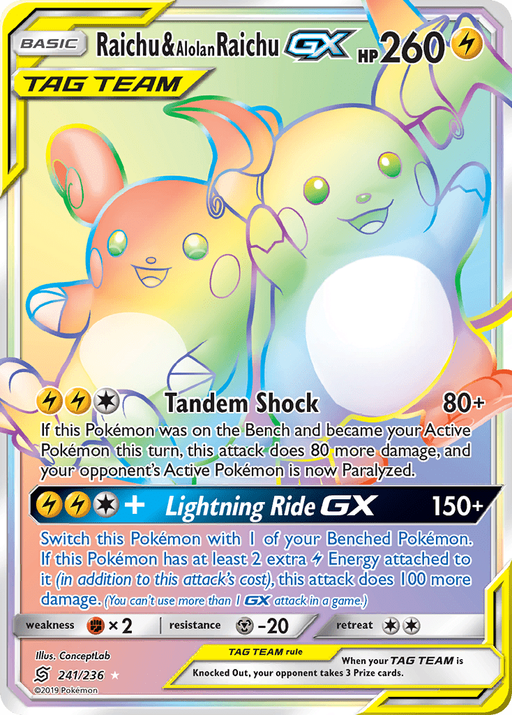 Raichu & Alolan Raichu-GX - 241