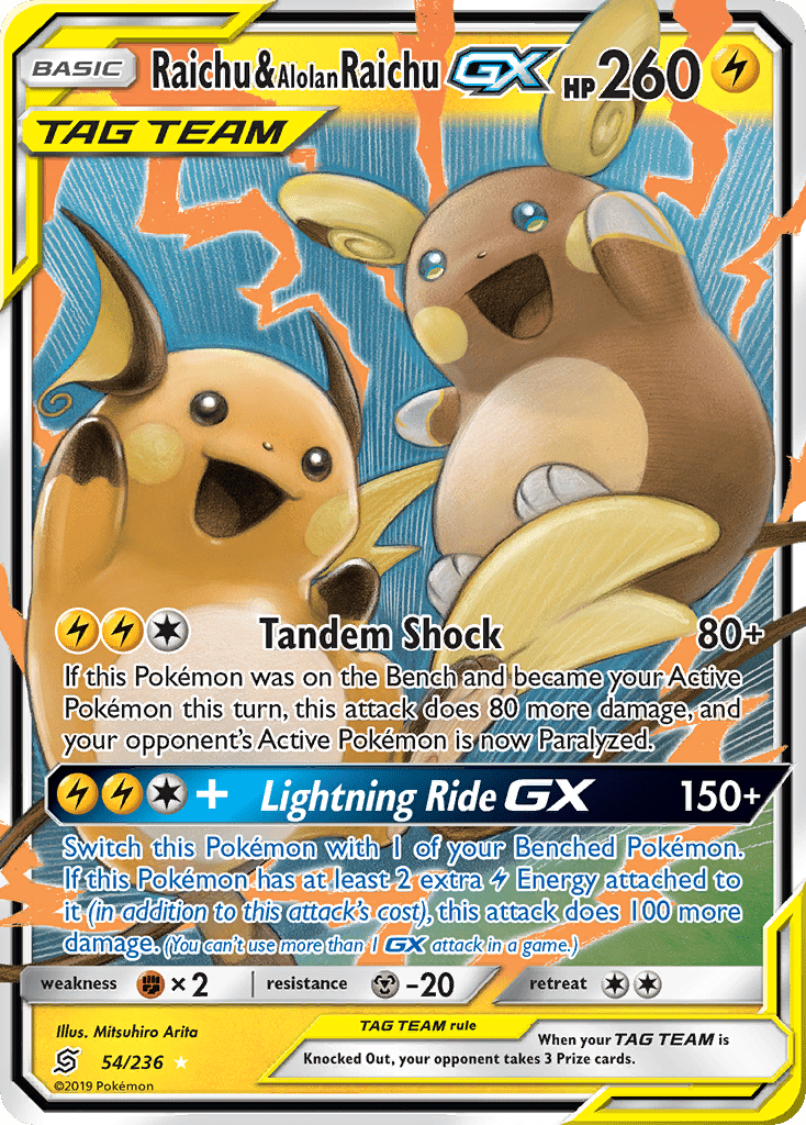 Raichu & Alolan Raichu-GX - 54