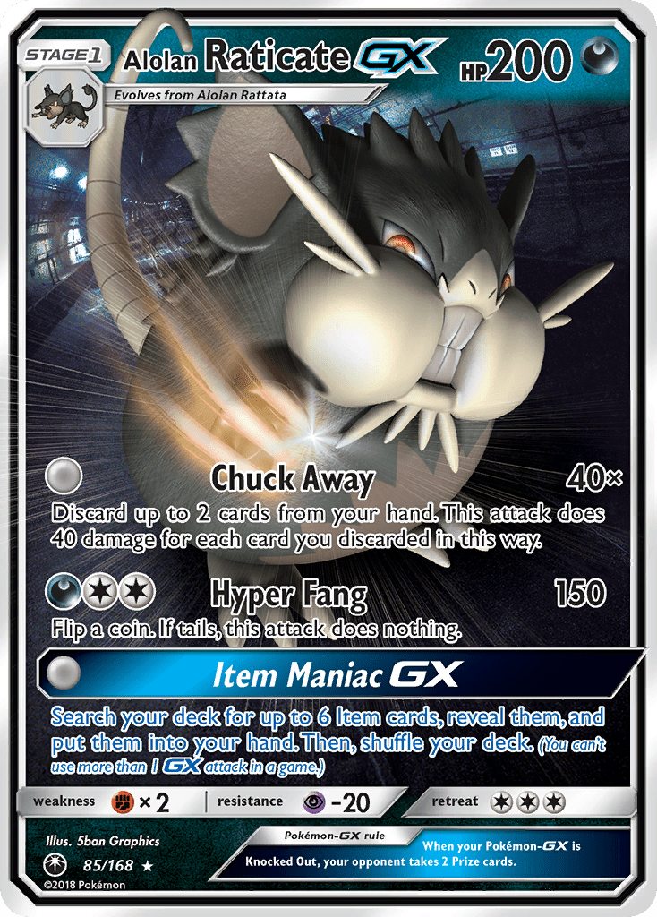 Alolan Raticate-GX - 85