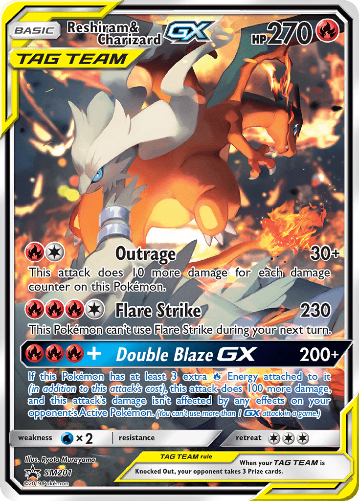 Reshiram & Charizard-GX - SM201