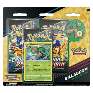 Crown Zenith: Rillaboom Pin Collection 3-Pack Blister