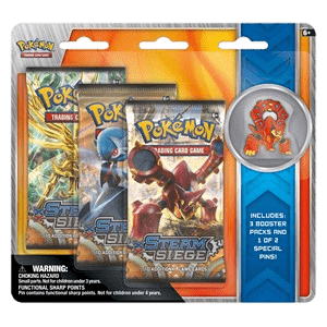 Steam Siege: Volcanion Pin 3-Pack Blister